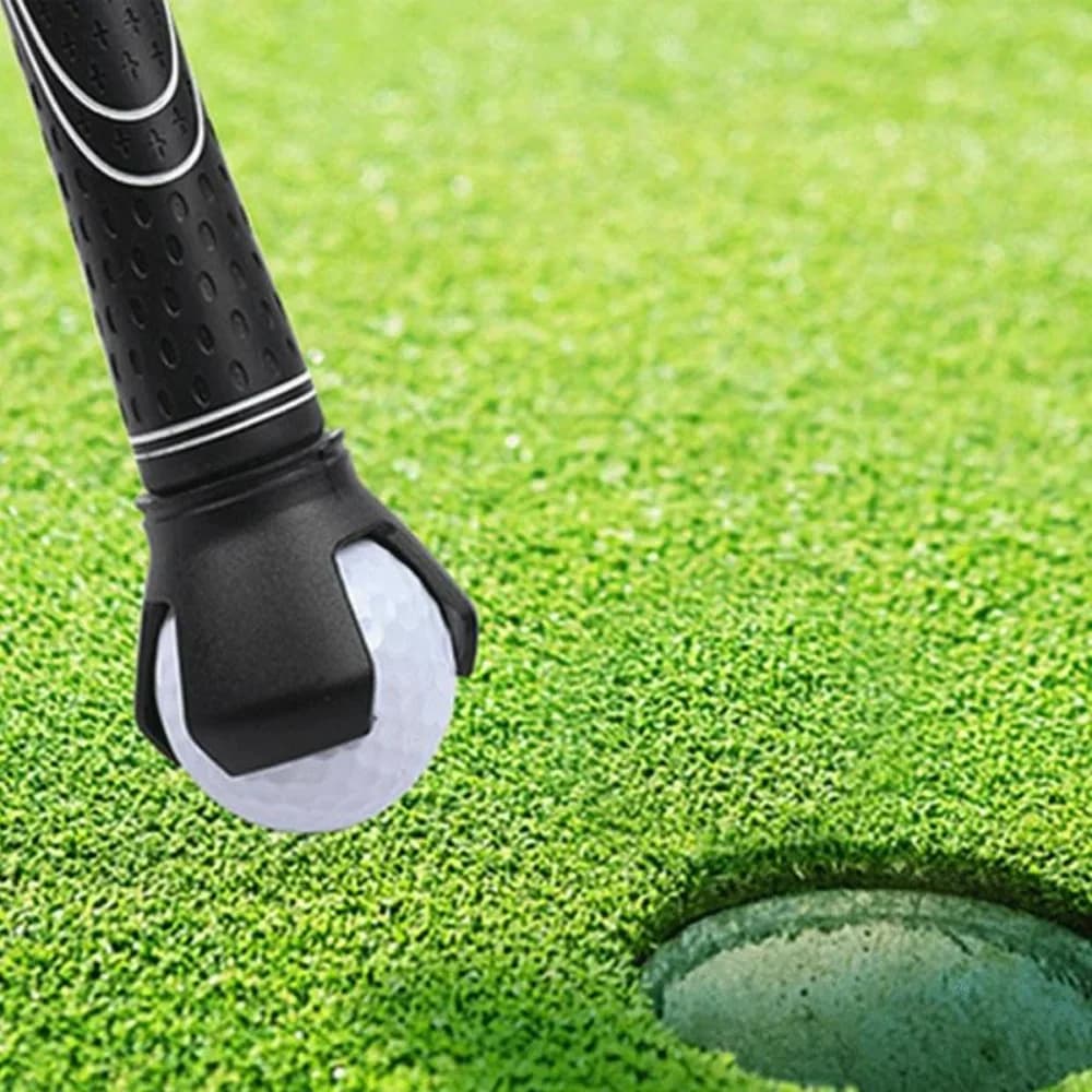 Rubber Zinc Alloy Golf Ball Pick Up Clamp, Portable Golf Ball Retriever, Practical Training Accessory for Golf Sports