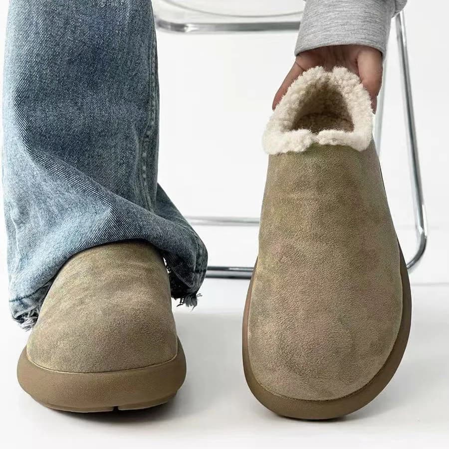 Scarpe Boken scarpe da uomo 2025 scarpe invernali in cotone scarpe da uomo pantofole in cotone con tacco a punta intera