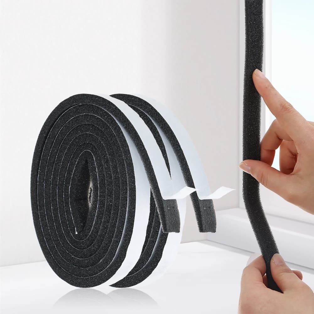 2 m self-adhesive foam door and window sealing tape insulating foam in soundproof anti-dust foam practical home supplies
