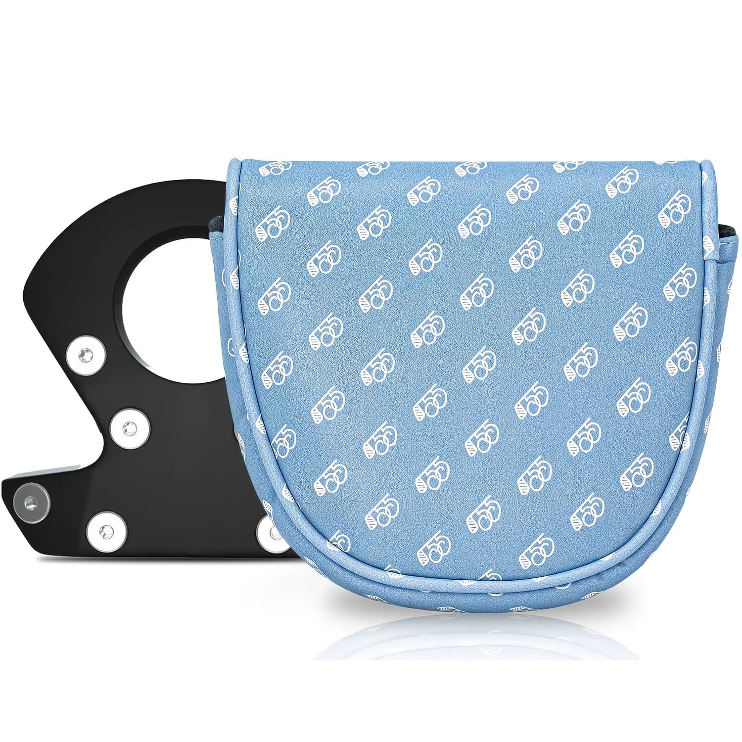 1pc Putter Golf Putter Head Cover - Printing Style with Putter Adapted PU And Cushioned Liner, Magnetic Closure