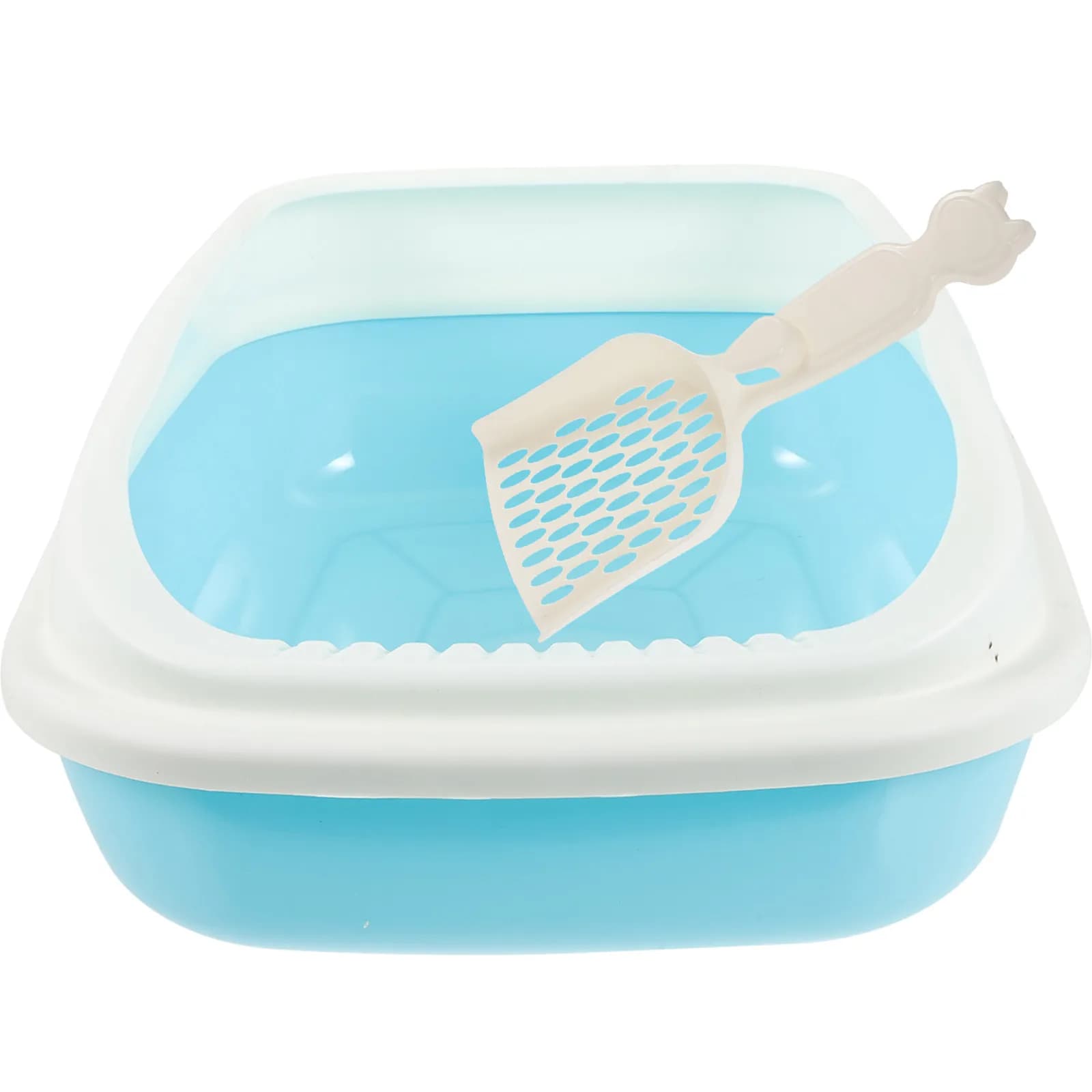 Lettiera per Gatti Semi-Chiusa con Interno Lucido, Ampia Apertura, Contenitore Anti-Sversamento, Facile da Pulire, Toilette per Animali Domestici