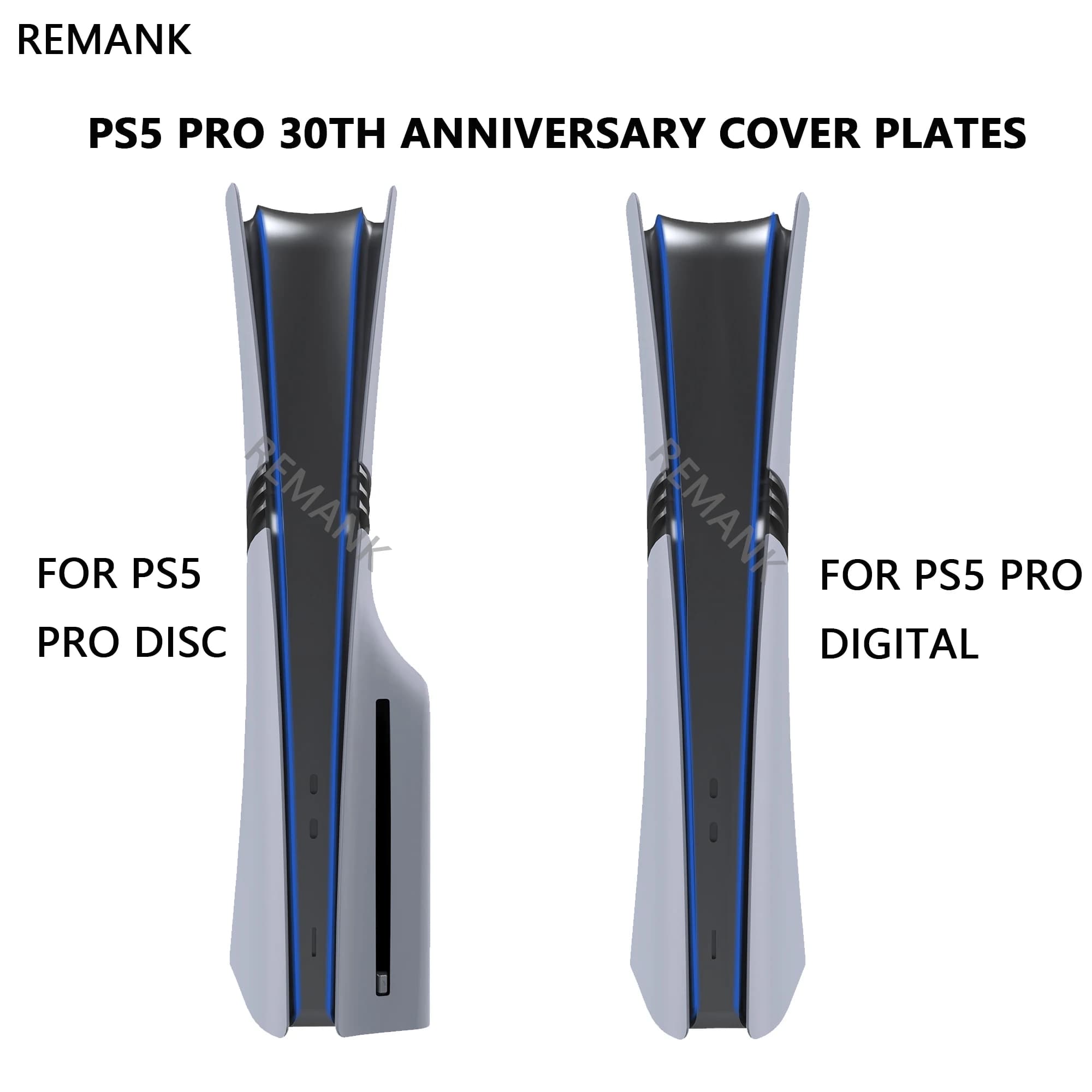 Per PS5 Pro 30th Anniversary Piastre di copertura con logo Per P5 Pro 30th Anniversary Piastre Disc Edition Placche frontali di ricambio Shell