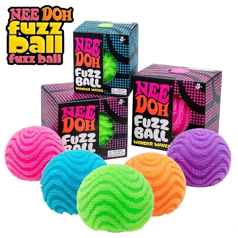Nuovo modello 2026 NeeDoh Fuzz Ball Wonder Waves, Giocattolo Sensoriale Antistress Testurizzato per Adulti e Bambini