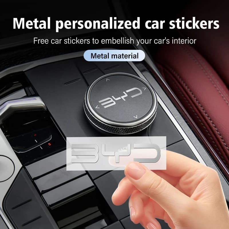 3D Metallo Interni Auto Dekoration Adesivi Distintivi Auto Styling Per BYD Tang MAX DMI Qin EV600 Han EV Yuan Song PLUS Pro