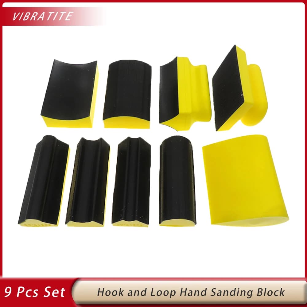 9-piece hand abrasive pads hook and ring support for assorted abrasive abrasive sponge abrasive tool manual grinding