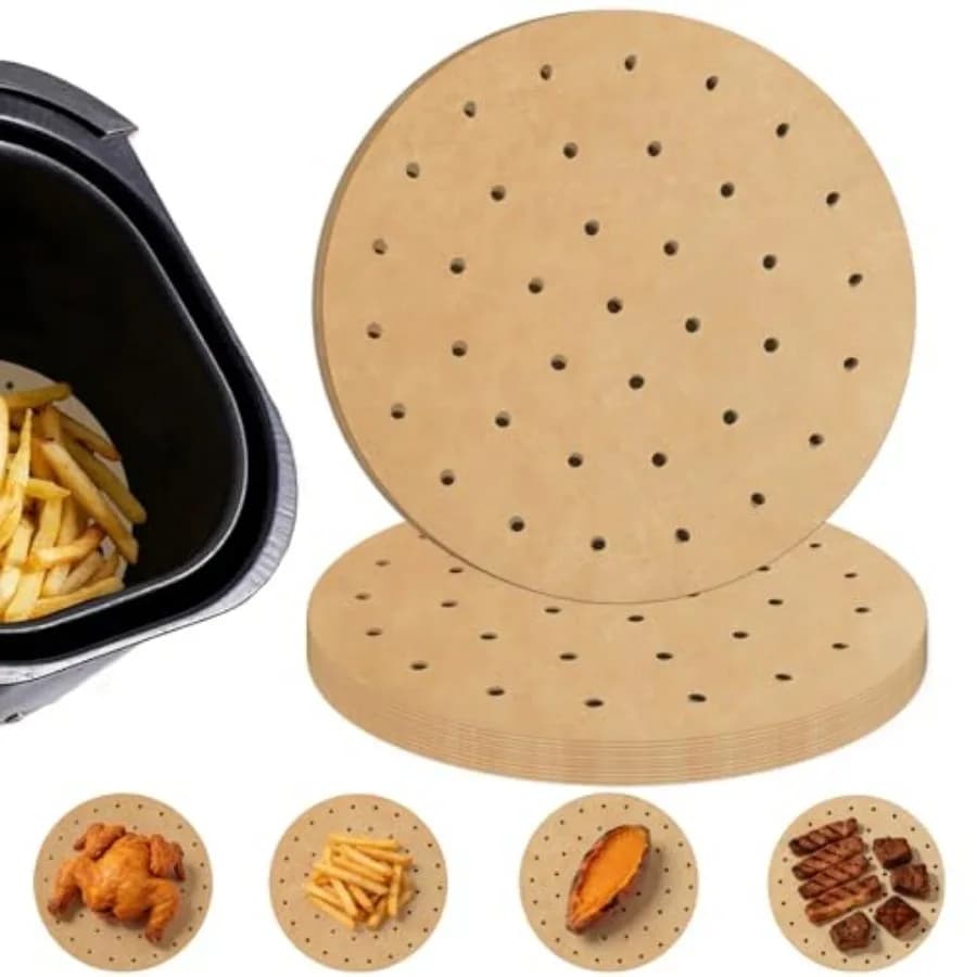 Air Fryer Parcment Pr Liners, 8 Inc Disable Prs Liner 3.5-6QT ing, 00 Pcs Pre-cut Air Fryer Pr, Non-stick Unbleaced Steamer Li