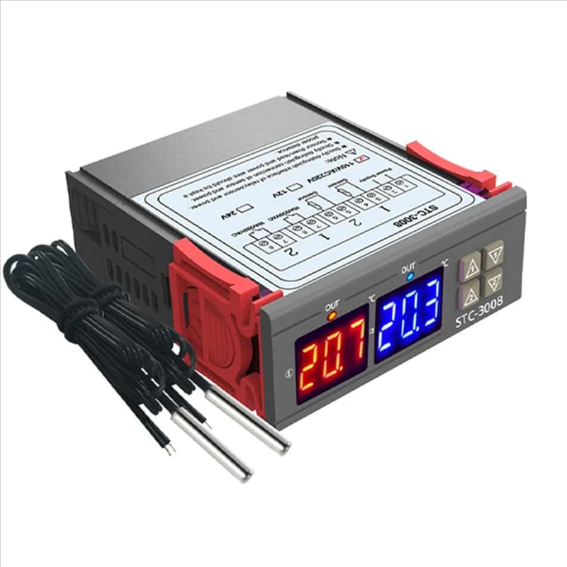 Termostato digitale regolatore di temperatura STC-3008 sensore termometro igrometro 12V 24V 220V