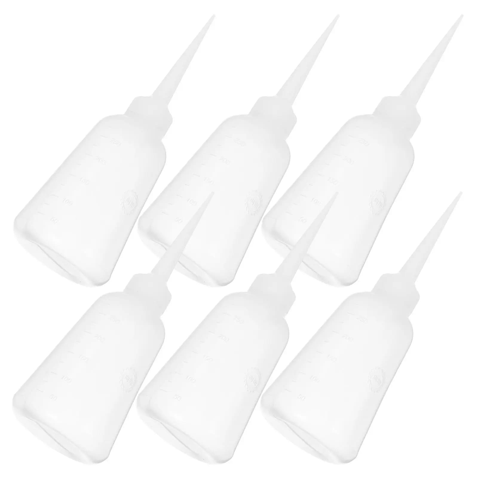 6Pcs Robust Squeeze Applicator Bottle Transparent Plastic for Accurate Glue Oil Paint Pigment Dispensing in Electronics Repair