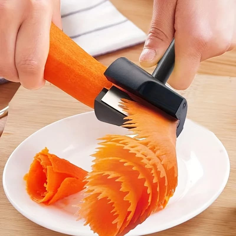 Multi functional rotary flower cutter, rotary funnel shredder, melon, fruit, vegetable flower curler