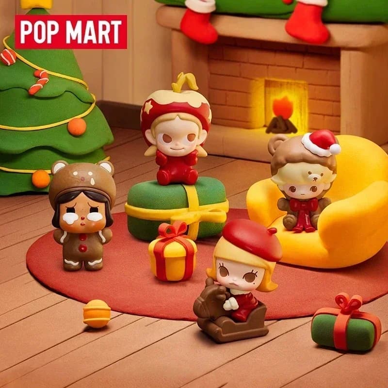 POP MART POP BEAN Christmas Delivery in Progress Kawaii Anime Blind Box Action Figure Series Surprise Mystery Toy