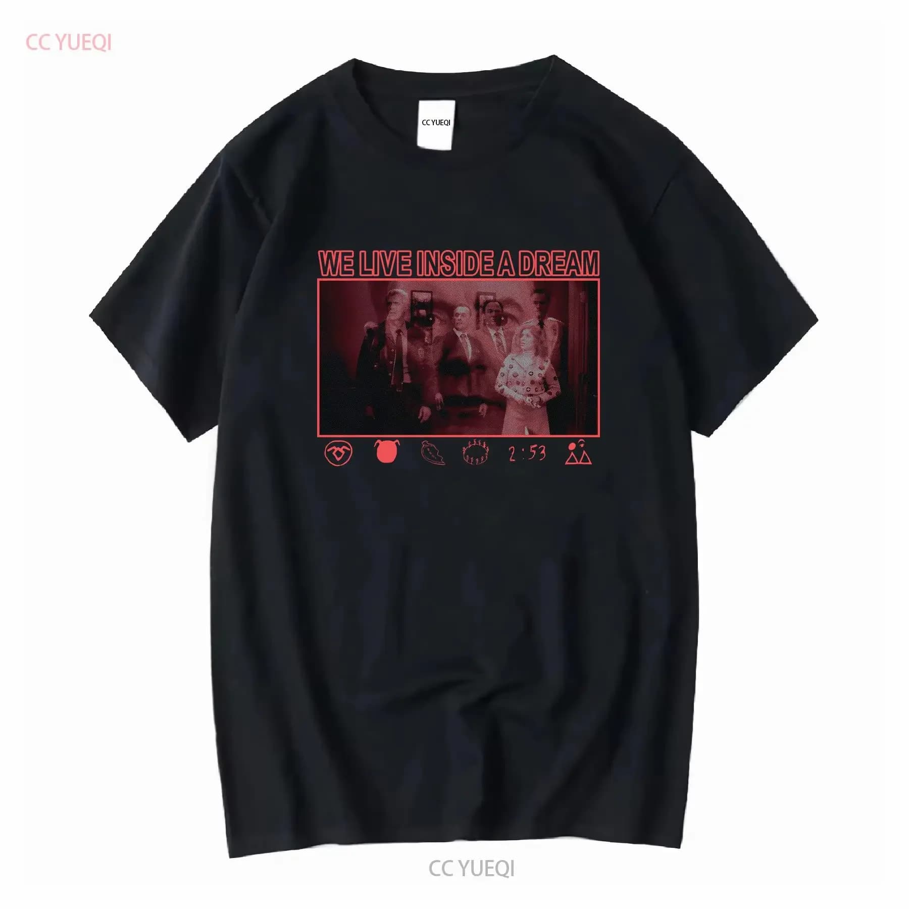 Twin Peaks T-shirt in cotone nero S 5XL VN0151 vintage lavato elegante unisex streetwear moda homme morbido casual