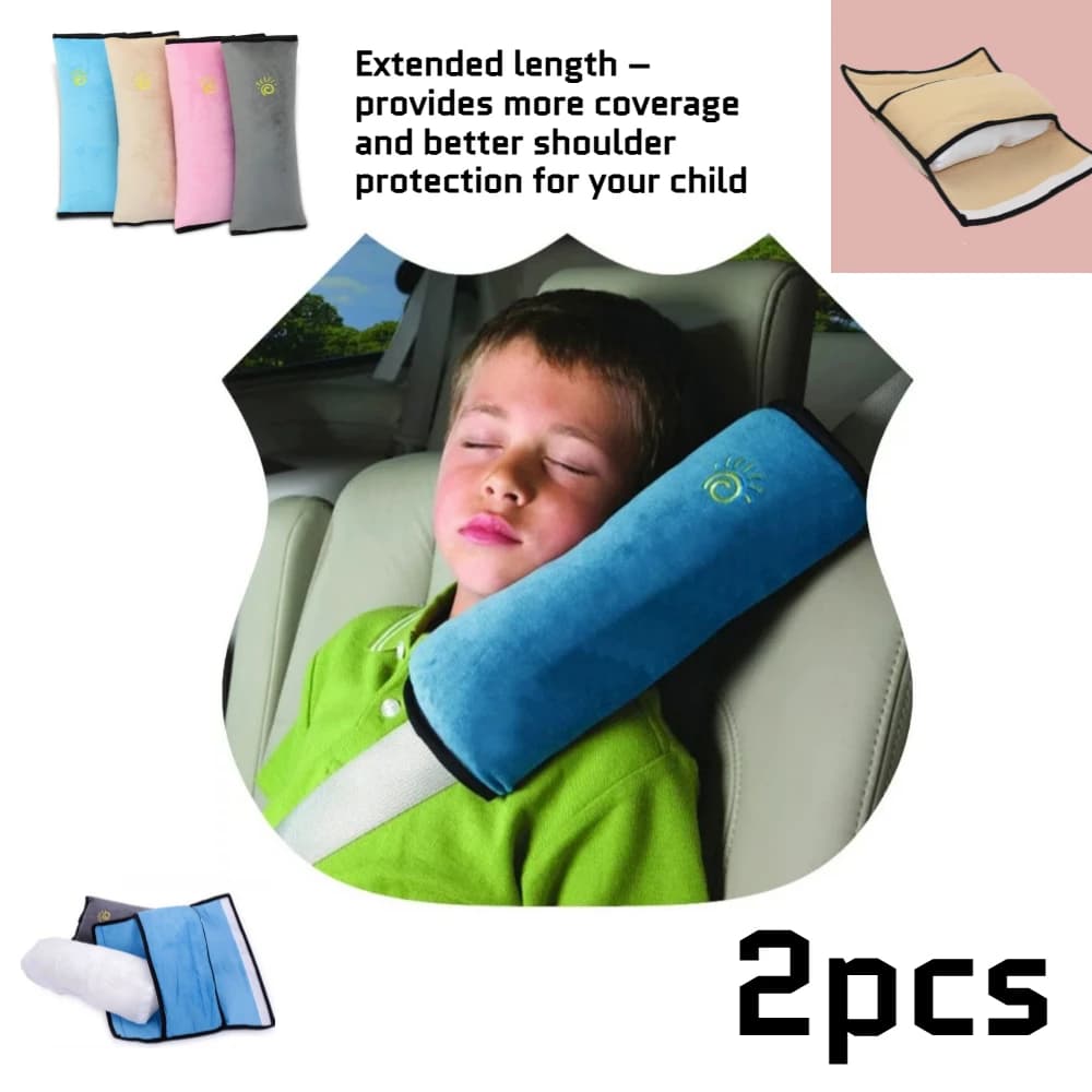 2 Pack Kids Car Seat Belt Protector Soft Plush Shoulder Pad Adjustable Safety Fixator Comfort Strap Cover for Children