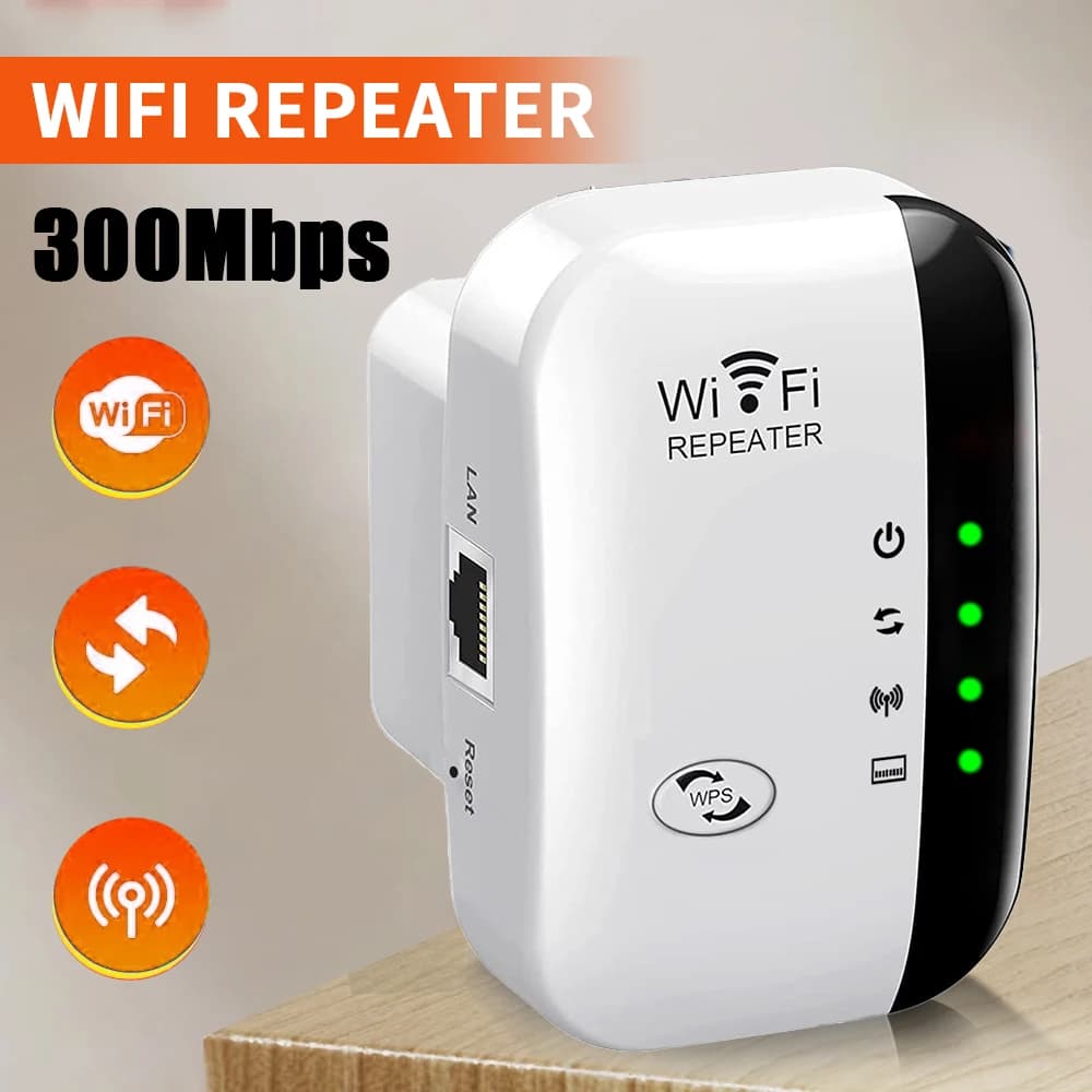 Ripetitore WiFi Wireless 2.4G, Amplificatore di Segnale ad Alta Velocità con Portata 300M, Dispositivo Compatto per Uso Domestico Quotidiano