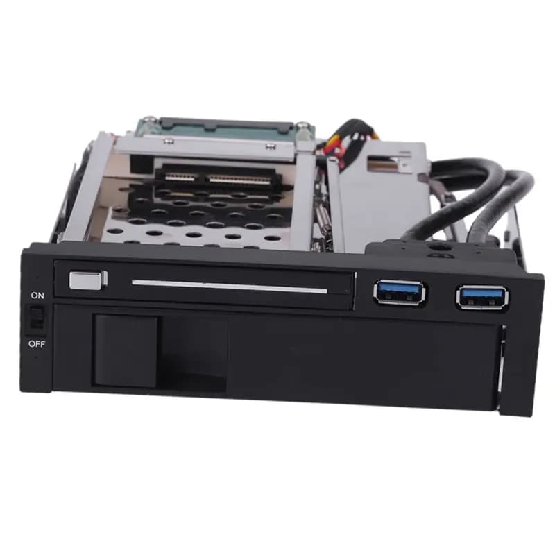 Consegna in 24 Ore, Rack Mobile Interno per HDD e SSD SATA III, Doppio Alloggiamento 3.5\" 2.5\", Vassoio per Disco Rigido, Docking Station, U