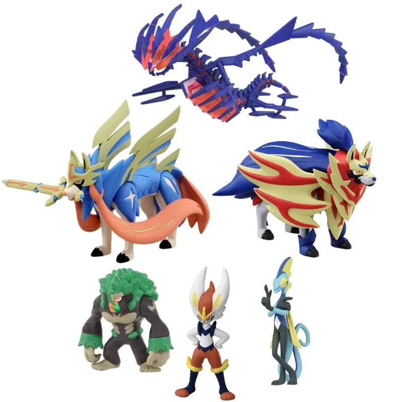 Original TOMY Pokemon Figures Sword Shield Collection Rillaboom Eternatus Zamazenta Eternatus Anime Pokemon Toys regali per bambini