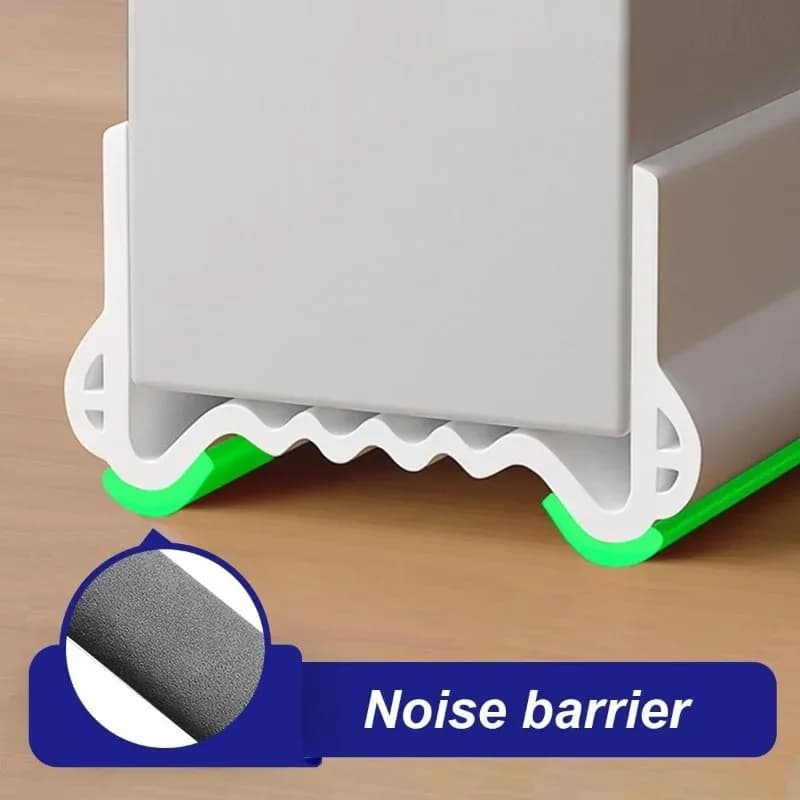 Guarnizione Adesiva per Fondo Porta in PVC, Barriera Antivento e Antipolvere per Porte Interne ed Esterne ​