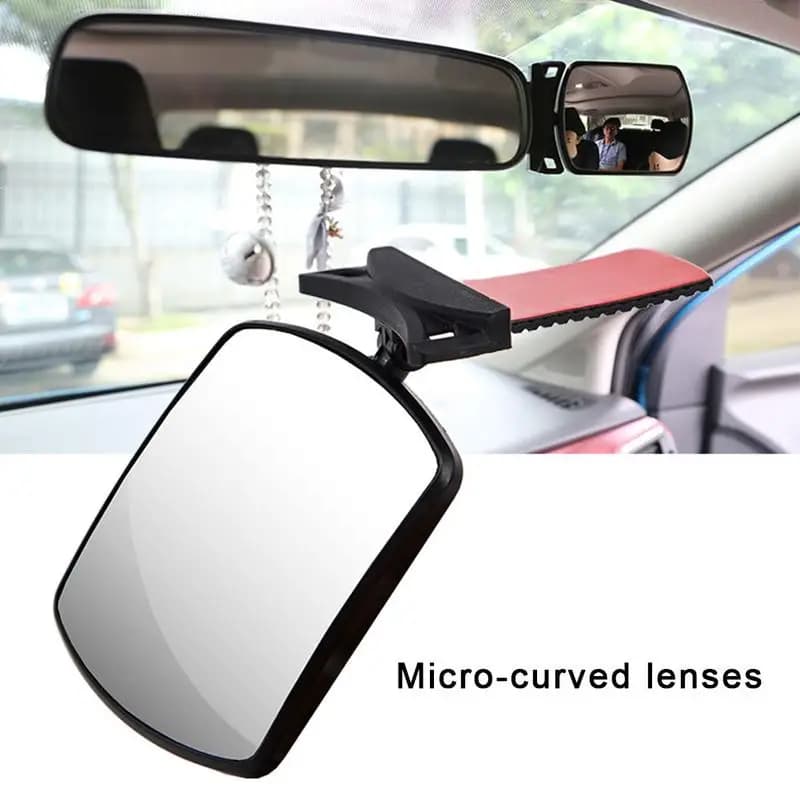 Specchietto retrovisore rotante per auto per bambini, vista di sicurezza per auto, specchio per sedile posteriore, osservazione automatica, specchio ausiliario per sedile posteriore, monitor per bambini, interni per auto