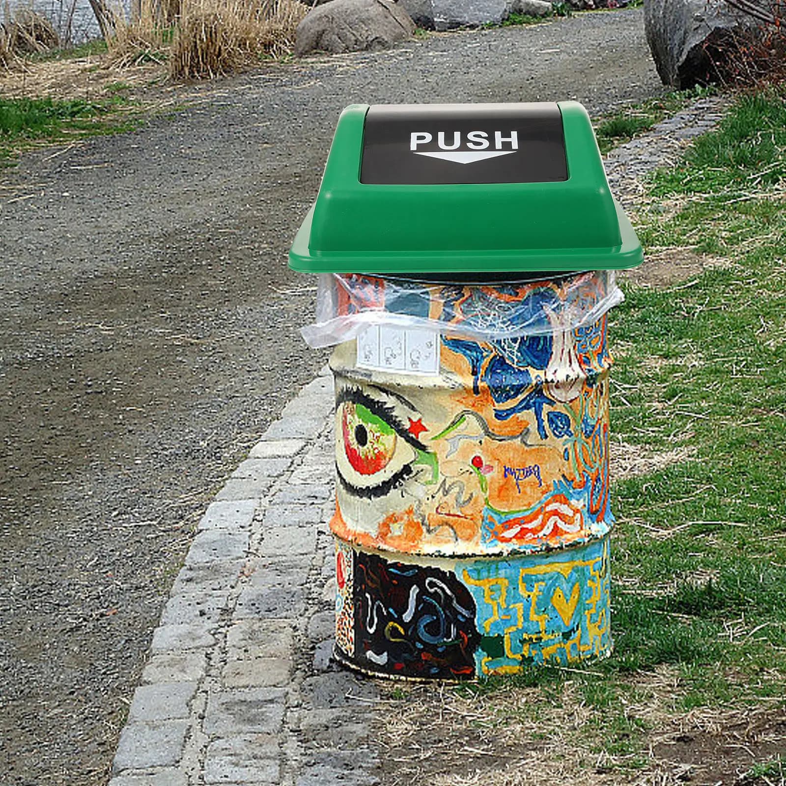 Coperchio di Ricambio in Plastica per Pattumiere Rotonde, Robusto, Portatile, Facile da Installare, Senza Sbavature, Coperchio per Bidone della Spazzatura Igienico