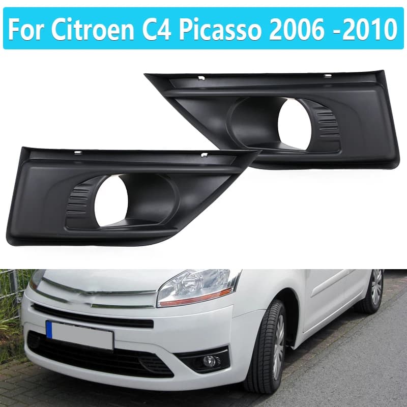 Per Citroen C4 Picasso 2006 2007 2008 2009 2010 Auto Paraurti Anteriore Fendinebbia Luce Trim Griglia di Copertura Telaio Coperchio Lunetta Hood 7414SC