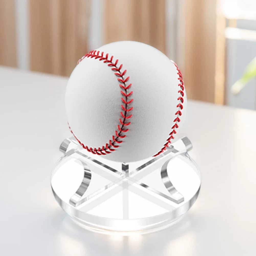 Acrylic Small Ball Stand Holder Clear Ball Display Holder Memorabilia Autograph Baseball Stand for Golf Softball Tennis Ball