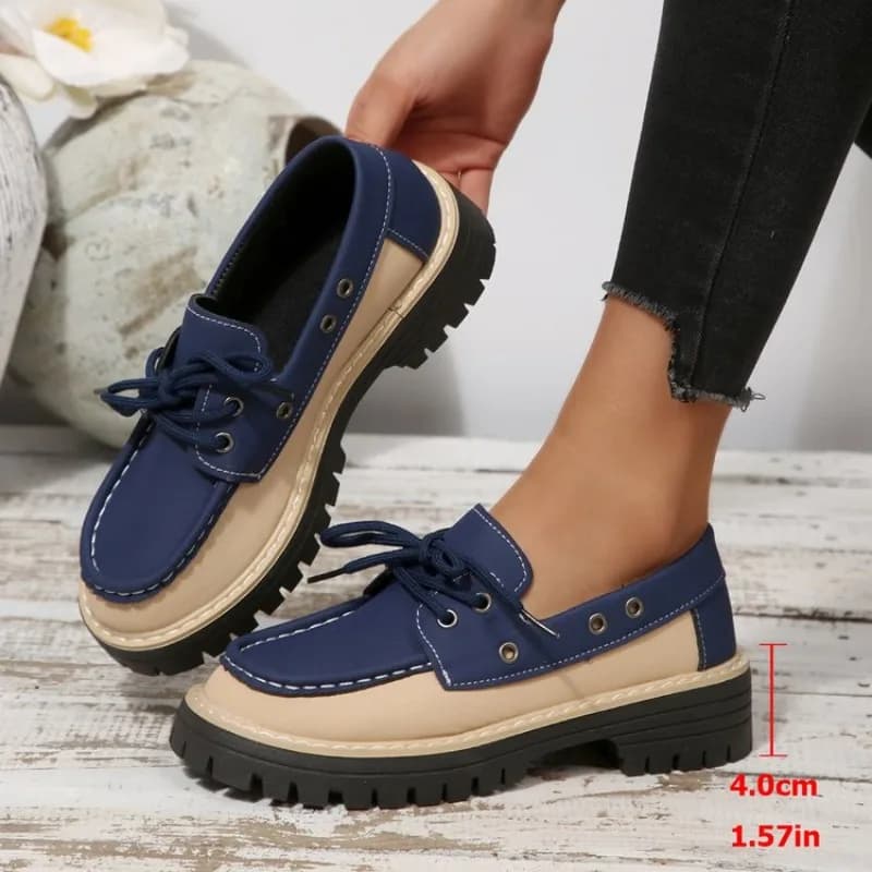 Primavera Autunno Nuove scarpe singole casual leggere ed eleganti Scarpe da donna comode con punta tonda e suola spessa