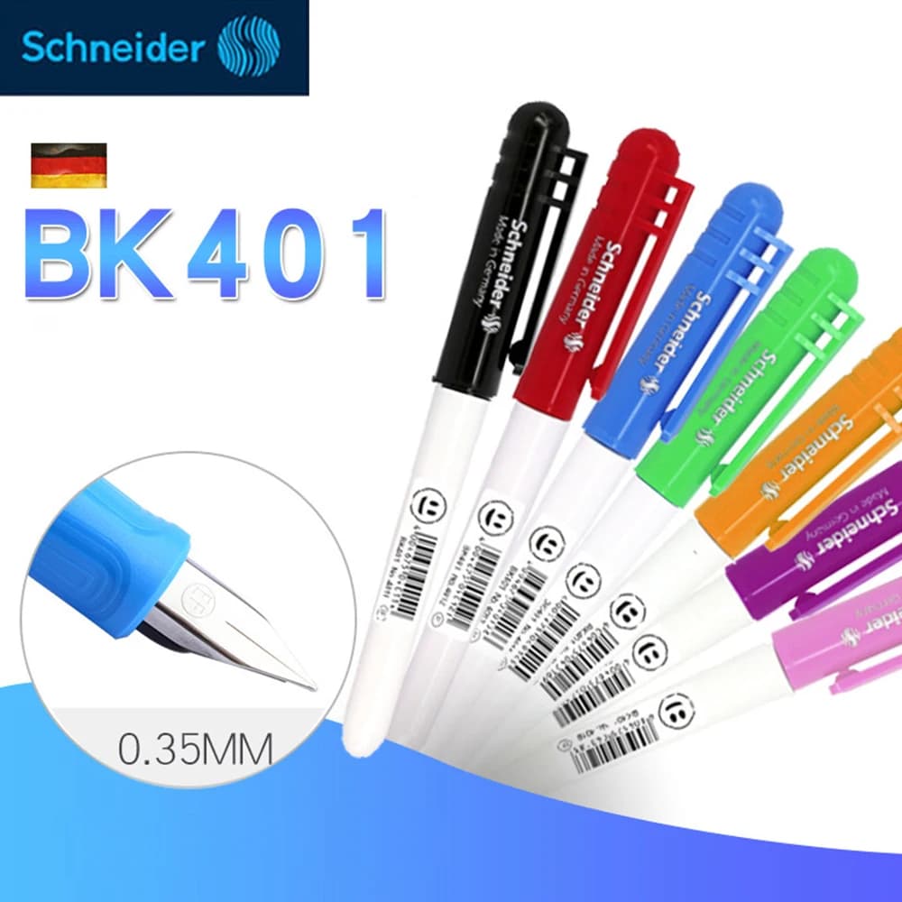 Germany Schneider BK401 Fountain Pen EF Extra Fine Nib for Kids Calligraphy Practice Support Ink Cartridge Student Stationery