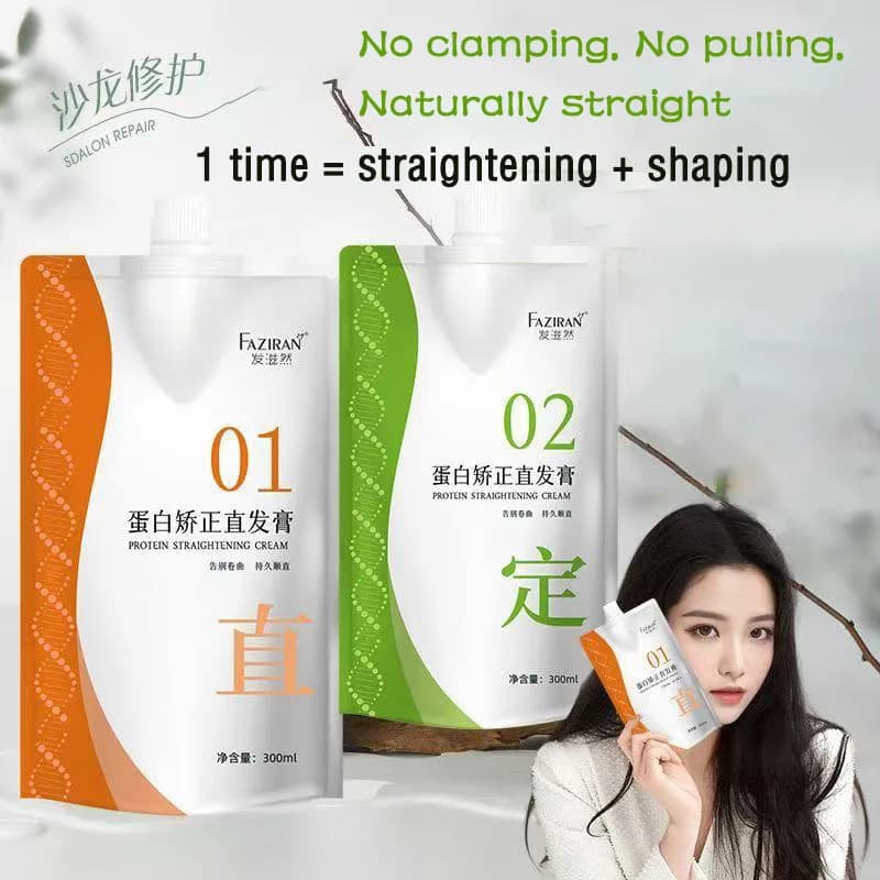 Professional Cream for Leasing Hair with Keratin, Long-Term Crespo Control, Heat Protection and Damage Restoration with Ionic Protein