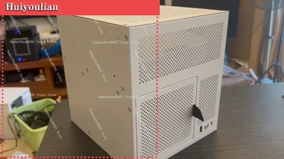 Chassis NAS Ursa Minor a 4 dischi con alimentatore SFX, scheda madre ITX, gruppo Flying Cow nero, server di archiviazione domestico, chassis piccolo