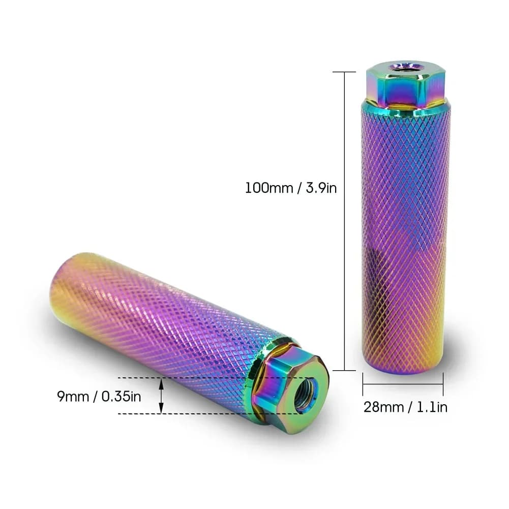 1 pz Pioli Bici In Lega di Alluminio Antiscivolo Piombo Piede PerBMX Bike Fit 3 8 Pollici Assi Pioli Bici Antiscivolo Piombo Poggiapiedi Pioli