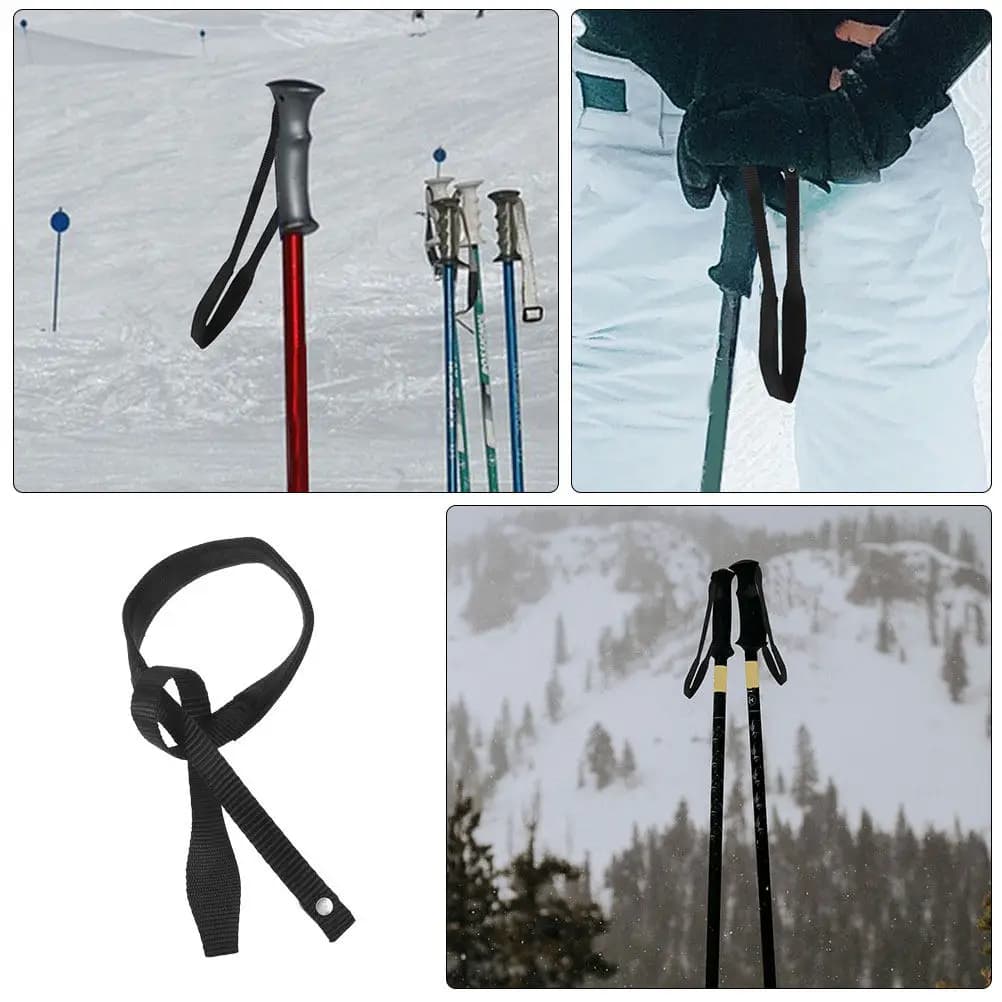 2 Pieces Adjustable Dust Strap for Trekking and Ski Sticks, Stick Fissing Belt, Outdoor Sports Accessories, Powder Protective Lace