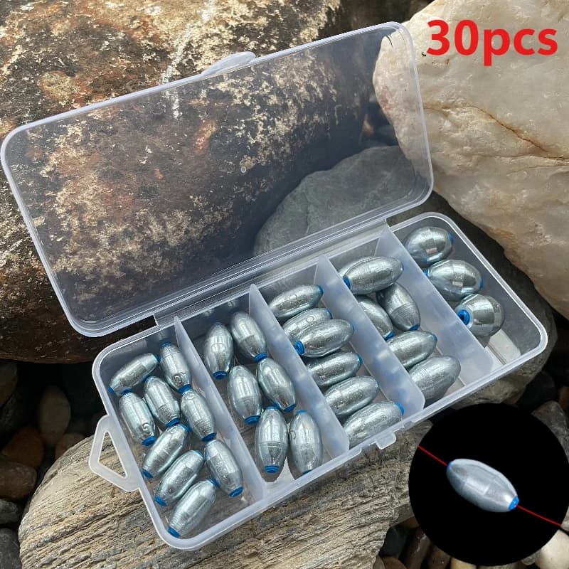 30 pcs//box Fishing raincoats for olive alloy quarry Set 4g 6g 8g 10g 12g Fishing fish Fishing accessories for fresh salt water