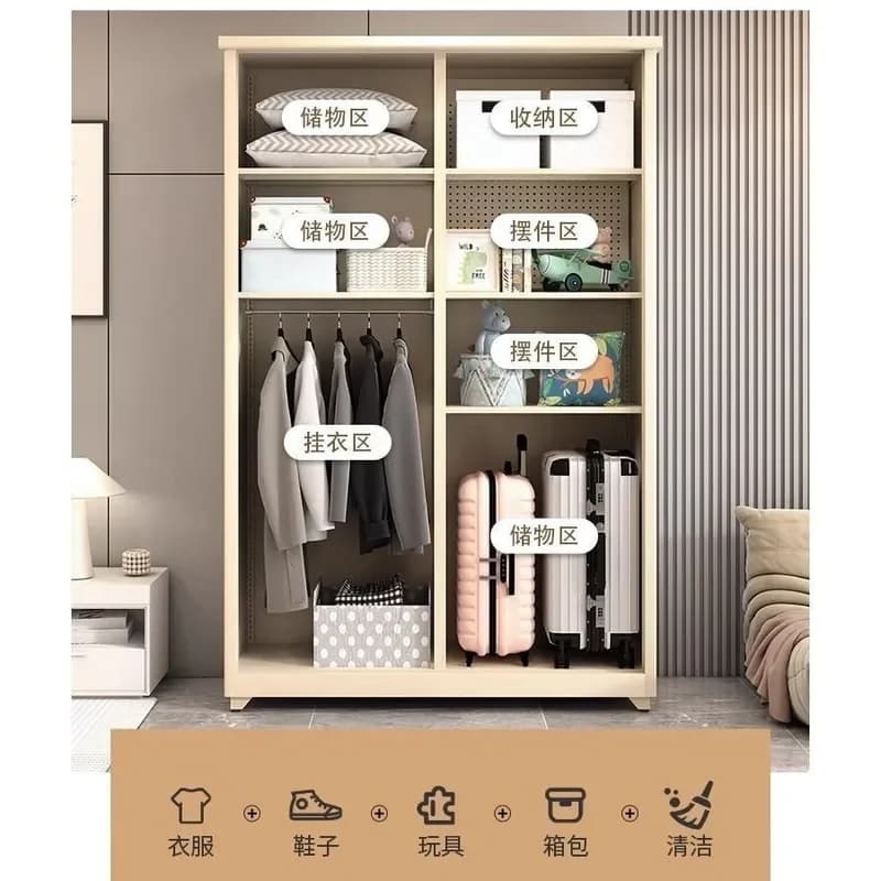Steel Outdoor Balcony Cabinet Waterproof Sunscreen Locker Sliding Door Wardrobe Large Capacity Storage for Patio Garden
