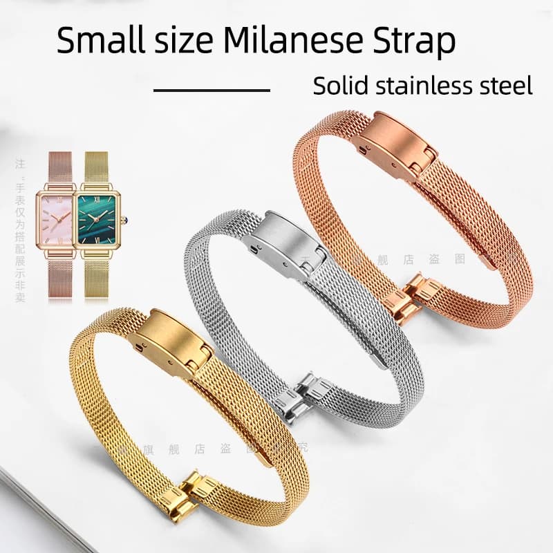 Small Size Knit Watch Strap Milanese Watch Strap 6mm 8 10 12 14 15 16mm 18mm 20mm Steel Watch Strap Tools