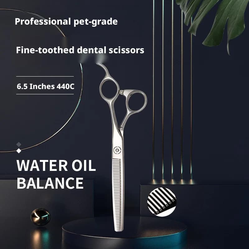 SHINEKNOT 6.5-Inch Pet Tooth Clipper Pet Beauty Scissors Fine Tooth Clipper Thinning Scissors For Beauticians