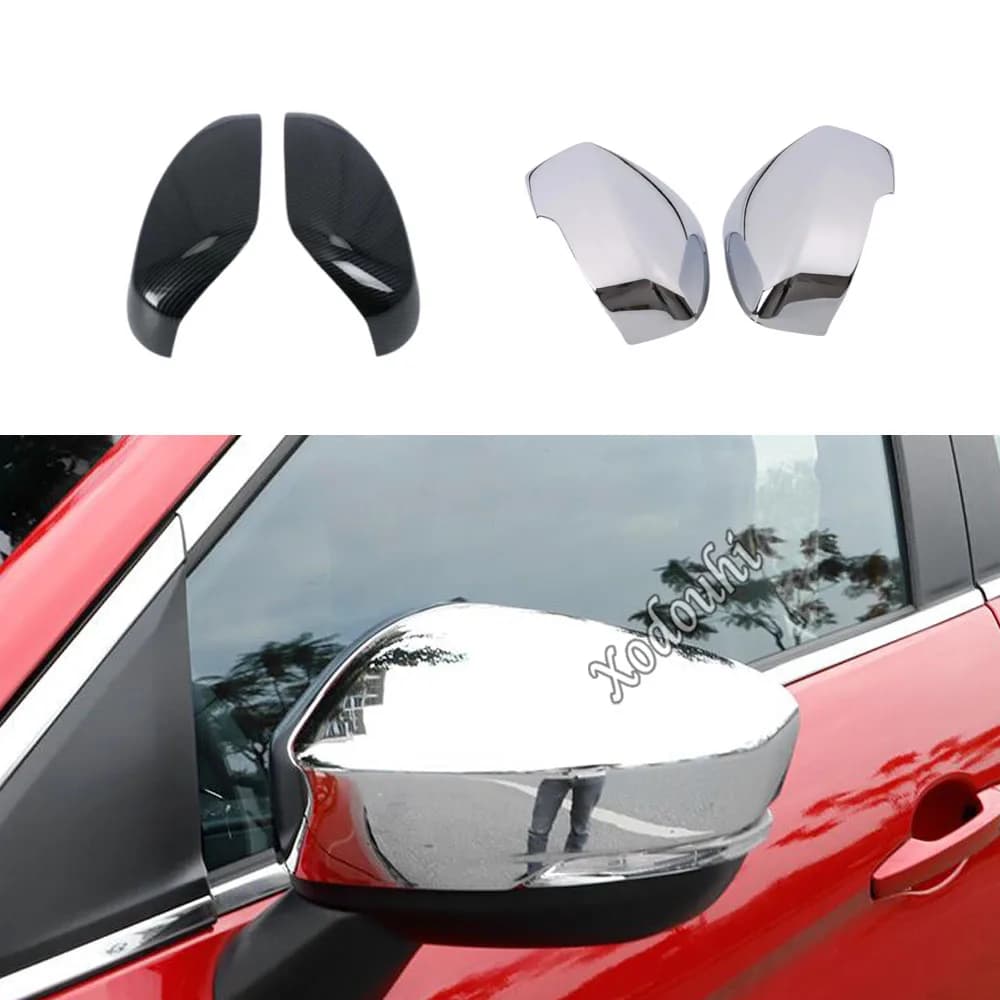 For Mitsubishi Eclipse Cross 2017 2018 2019 2020 2021 2022 Car Eyebrow Back Rear View Side Glass Mirror Cover Trim Frame Stick