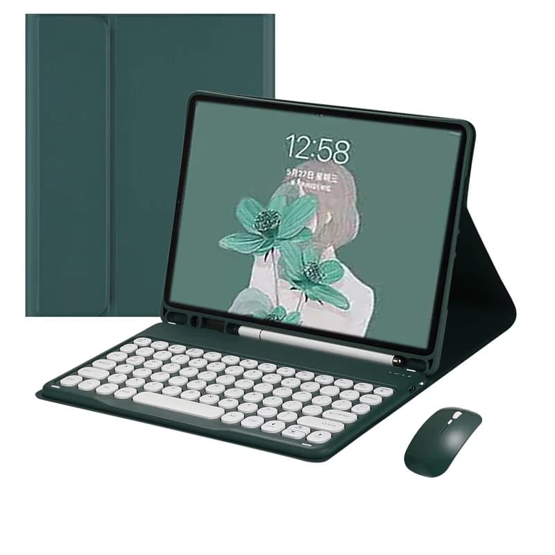 Custodia con Tastiera Magnetica per Samsung Galaxy Tab A11 8.7 Pollici 2025 SM-X130 SM-X133 SM-X135 Cover Tastiera Tablet Teclado Funda