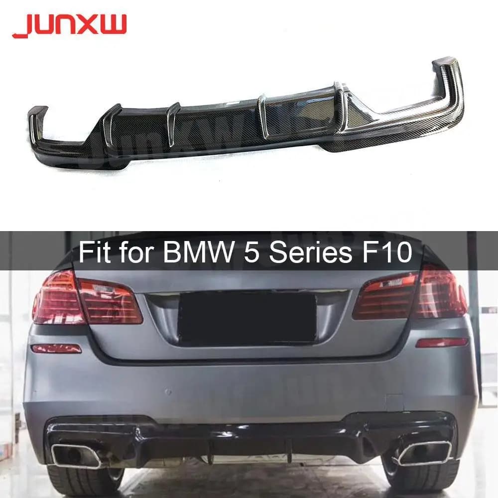 Diffusore posteriore in vera fibra di carbonio per BMW Serie 5 F10 M Tech M Sport 528i 530i 535i 550i Berlina 2012-2016 FRP LIP