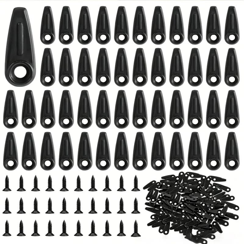 1-10Bags Plastic Rotating Backing Clips with Screws Lightweight Picture Frame Hardware Kit for Canvas Photo Poster Mounting
