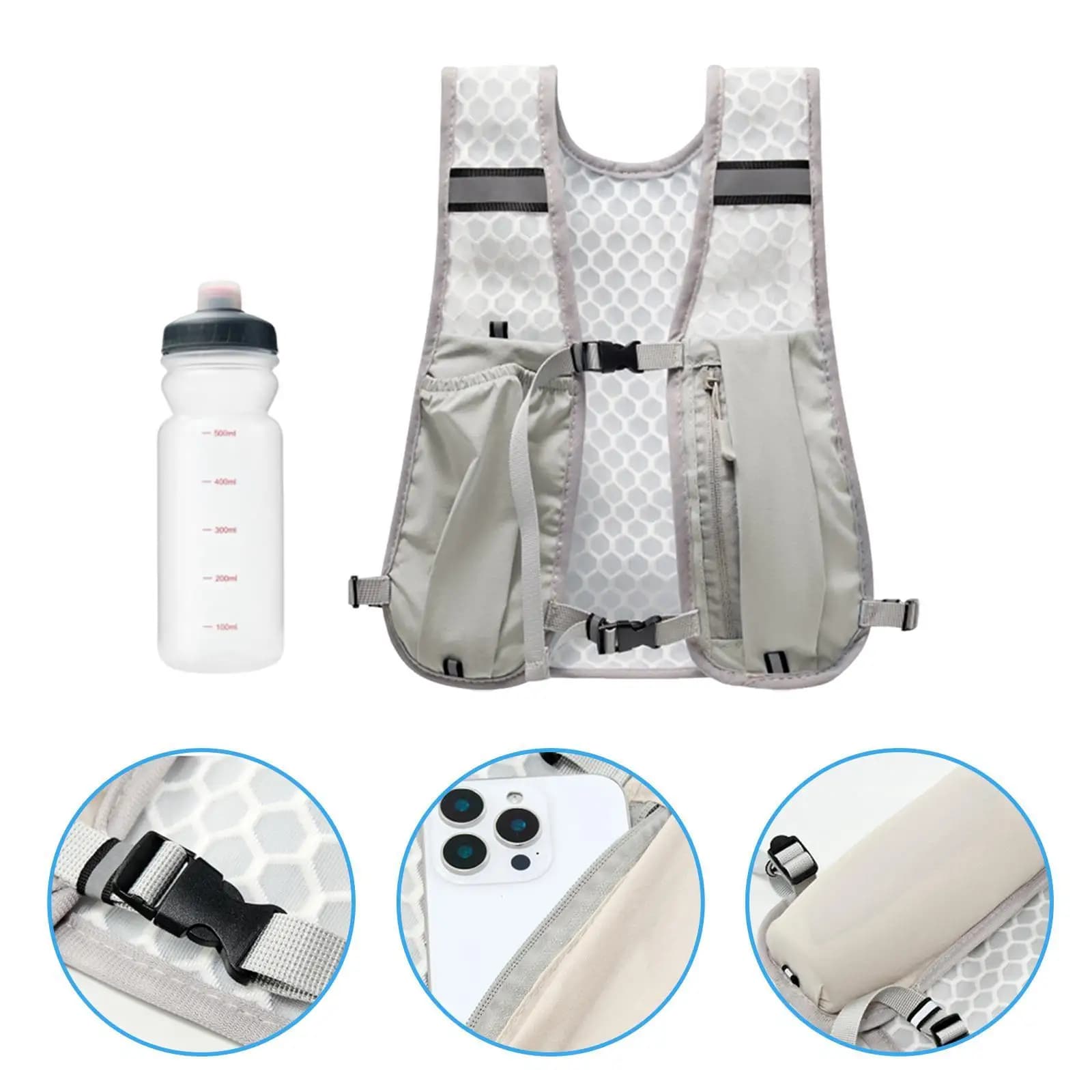 Lightweight Hydration Vest Backpack Water Resistant Nylon Rucksack for Cycling Hiking and Backpacking Equipment