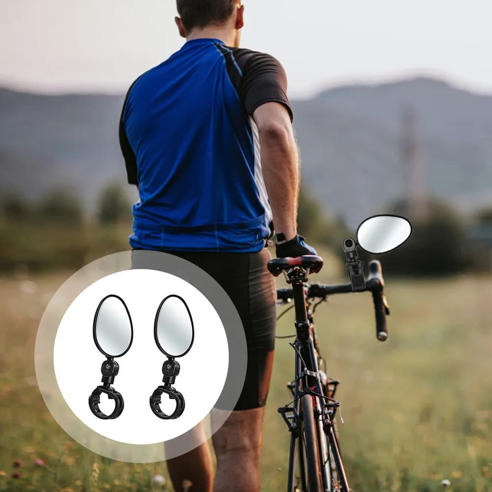1 paio di specchietti da manubrio per bici, regolabili e girevoli, con rotazione a 360°, leggeri e compatti per un'esperienza di guida professionale