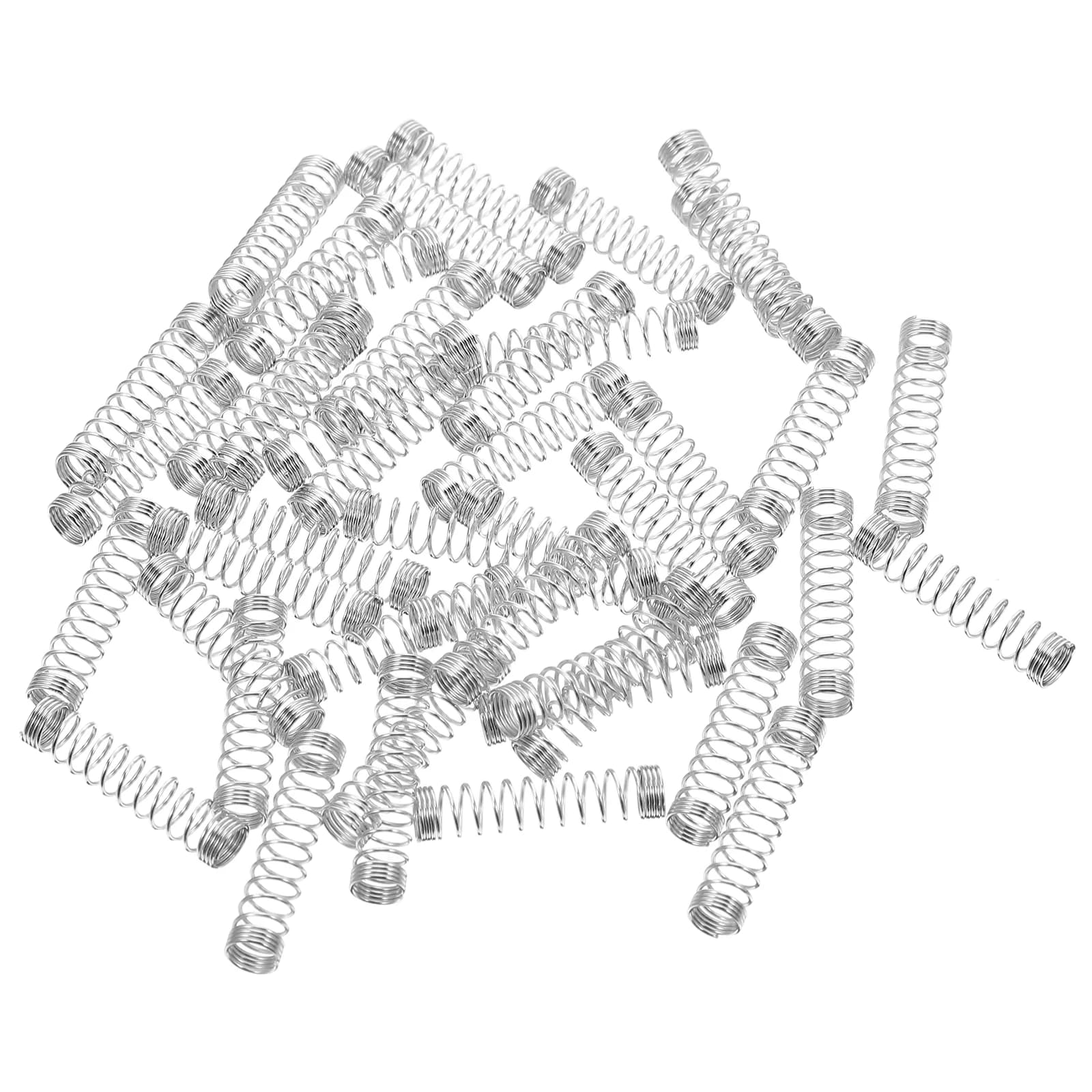 50 pz Piccole Molle Di Compressione 0.4mm Diametro Filo x 4.5mm OD x 18mm Lunghezza Molle Per Penna A Sfera In Acciaio Inox Per La Scuola