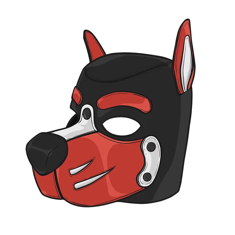 Full Face Puppy Hood Mask Soft Neoprene Dog Head Mask Role Play Cosplay Costumes Festive Party Supplies for Men Women Unisex