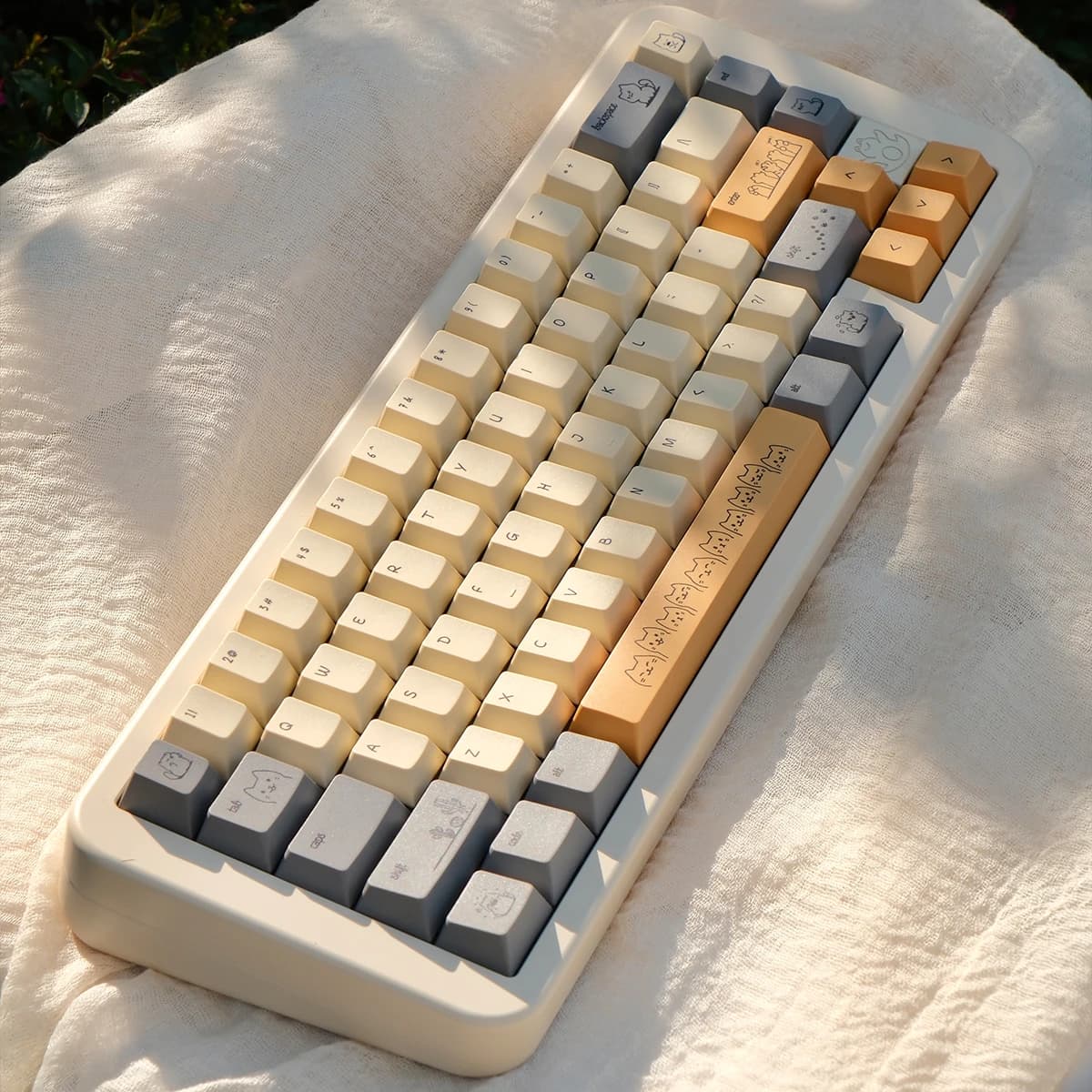 Sand Cat Copritasti PBT Cherry Profile Dye-Sublimate Kitten Custom keyboard cap for MX switches Mechanical keyboard