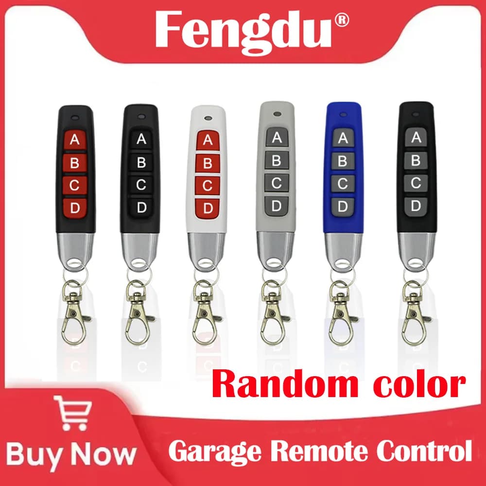 Universal 433 Mhz Garage Door Remote Control Duplicator Copying 4 Buttons Remote Control for Security
