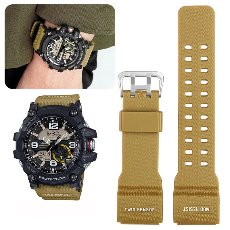 Cinturino in silicone in resina per Casio G-SHOCK Little/Small Mud King GG-1000 GWG-100 GSG-100 Bracciale sportivo in gomma impermeabile