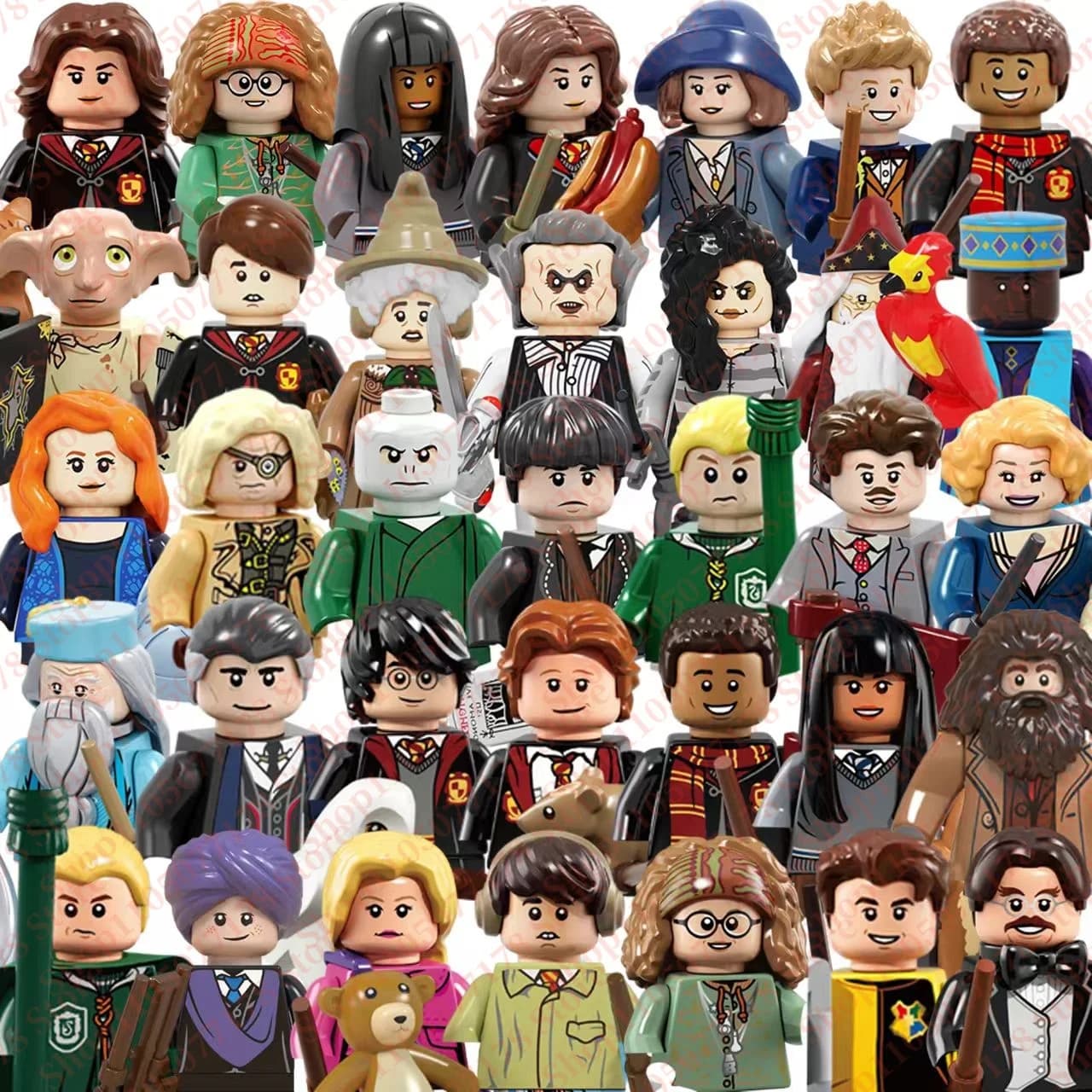 Prodotti di Harry Potter, blocchi da costruzione, bambole umanoidi, Hermione, Griphook, Dobby, bambola snodabile in mattoncini per bambini, regalo