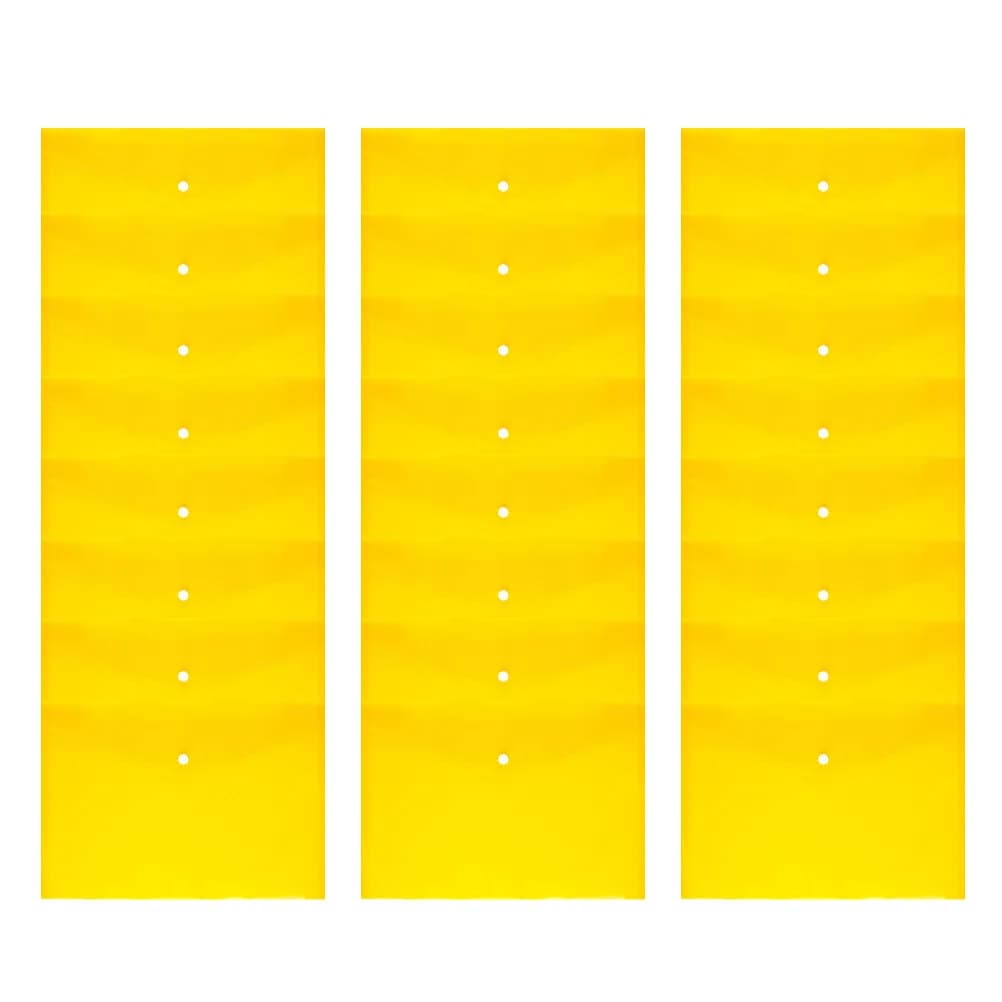24Pcs Document Organizer File Folder Transparent Yellow A4 Size Snap Button Water Resistant Tear Proof Office Document Bag