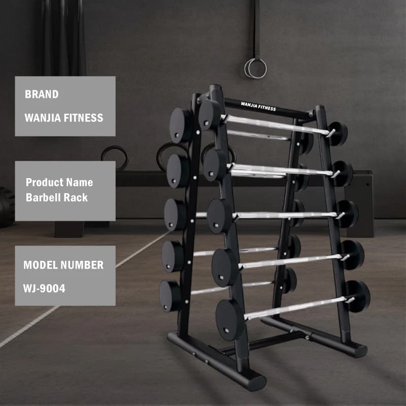 Commercial Steel Barbell & Weight Plate Rack Durable Gym Fitness Equipment Storage Organizer