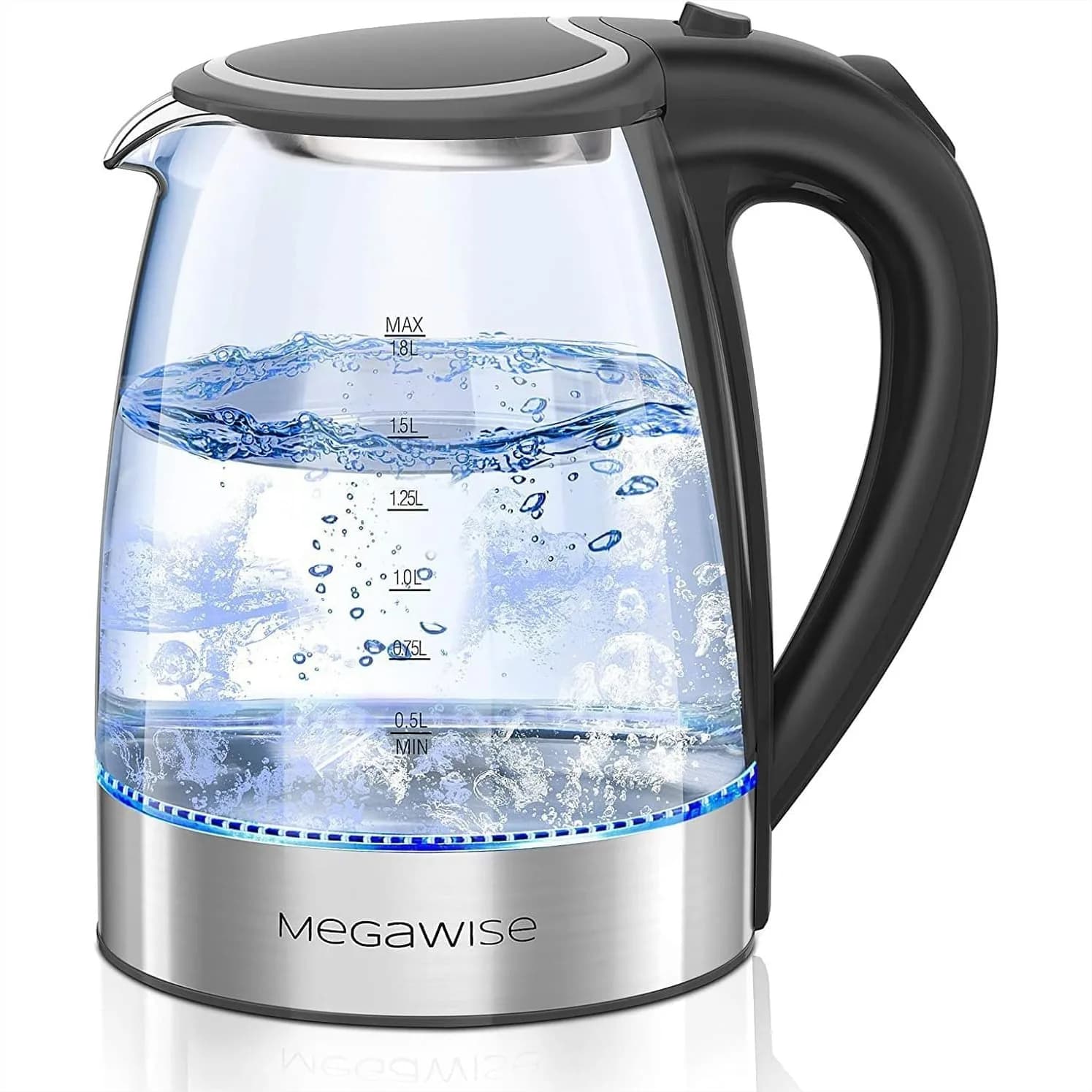 Bollitore elettrico da 1,8 litri con bollitura rapida, spegnimento automatico e protezione contro l'ebollizione a secco per un utilizzo sicuro e conveniente