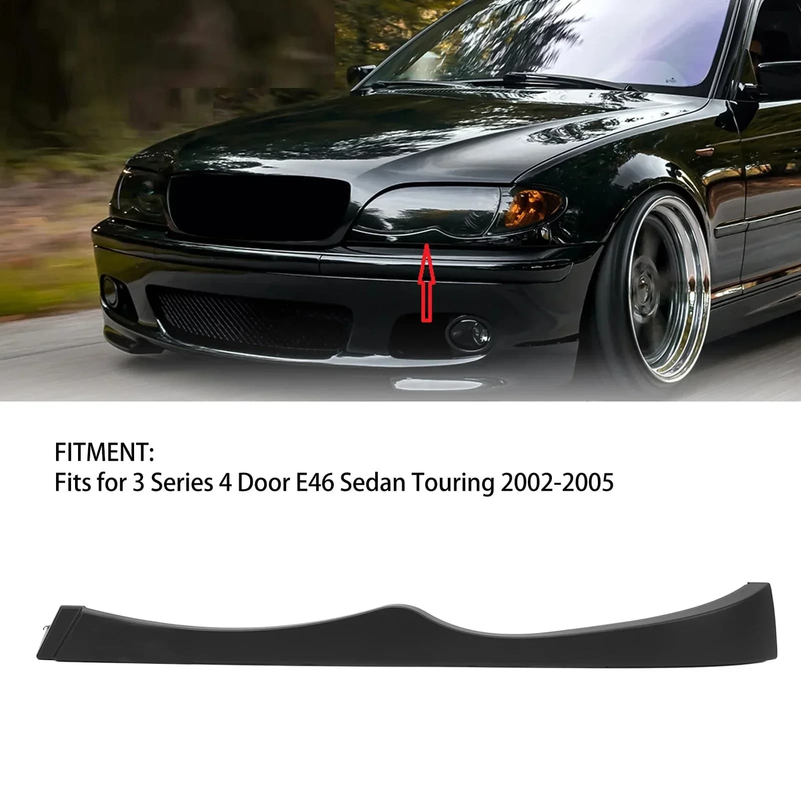 Faro laterale dell'auto rivestimento inferiore lampada frontale modanatura cornice Filler Trim per BMW serie 3 E46 berlina a 4 porte Touring 2002-2005